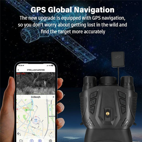 DT69 Portable Head-Mounted Infrared Night Vision Digital Binoculars Camera, without GPS