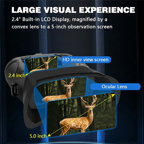 DT69 Portable Head-Mounted Infrared Night Vision Digital Binoculars Camera, without GPS
