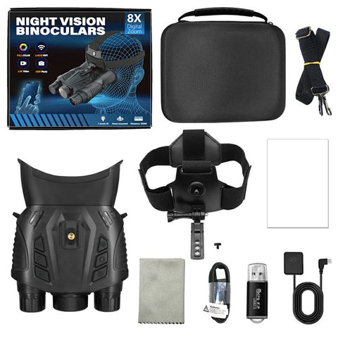 DT69 Portable Head-Mounted Infrared Night Vision Digital Binoculars Camera with GPS