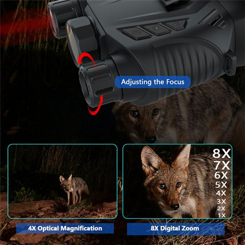 DT69 Portable Head-Mounted Infrared Night Vision Digital Binoculars Camera with GPS