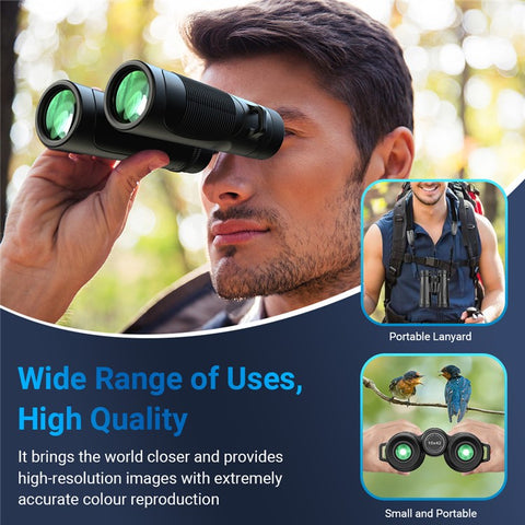 APEXEL 10X42 Waterproof Telescope HD High Power Low Light Night Vision Large Eyepiece Binoculars with FMC Multi-Coated for Outdoor Bird Watching Concert Hunting