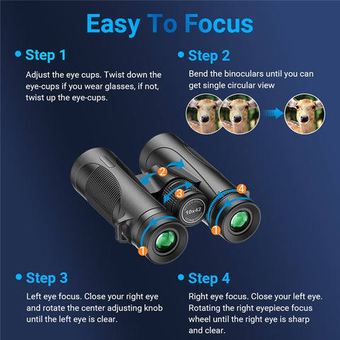 APEXEL 10X42 Waterproof Telescope HD High Power Low Light Night Vision Large Eyepiece Binoculars with FMC Multi-Coated for Outdoor Bird Watching Concert Hunting