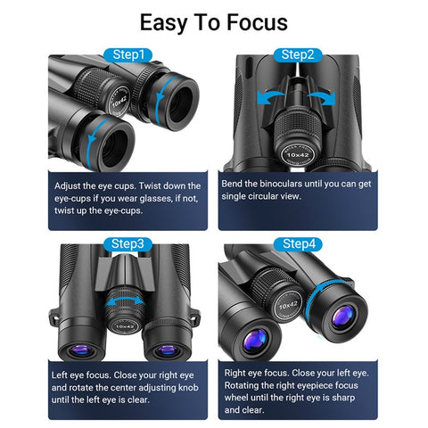 APEXEL 10X42 Waterproof Telescope HD High Power Low Light Night Vision Large Eyepiece Binoculars with FMC Multi-Coated for Outdoor Bird Watching Concert Hunting