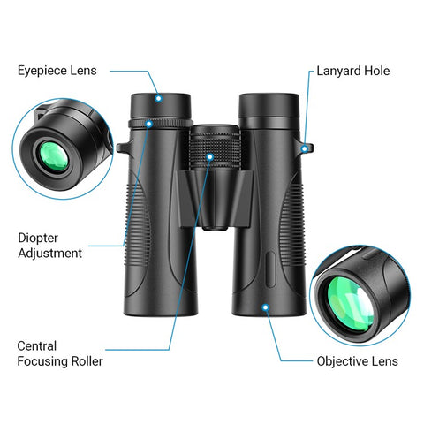 APEXEL 10X42 Waterproof Telescope HD High Power Low Light Night Vision Large Eyepiece Binoculars with FMC Multi-Coated for Outdoor Bird Watching Concert Hunting