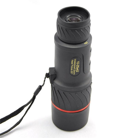 VISIONKING K10-25X42 Monocular 25X Magnification HD Lens BaK4 Prism Telescope Night Vision for Bird Watching Hunting Camping