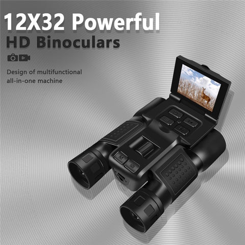 DT30 2.4" LCD Display HD Binoculars for Outdoor Bird Watching, 12X32 Powerful Digital Binoculars