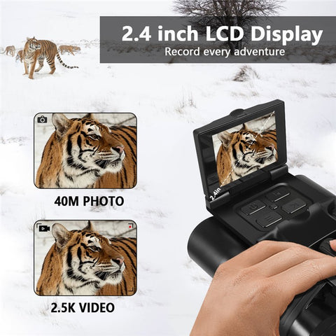 DT30 2.4" LCD Display HD Binoculars for Outdoor Bird Watching, 12X32 Powerful Digital Binoculars