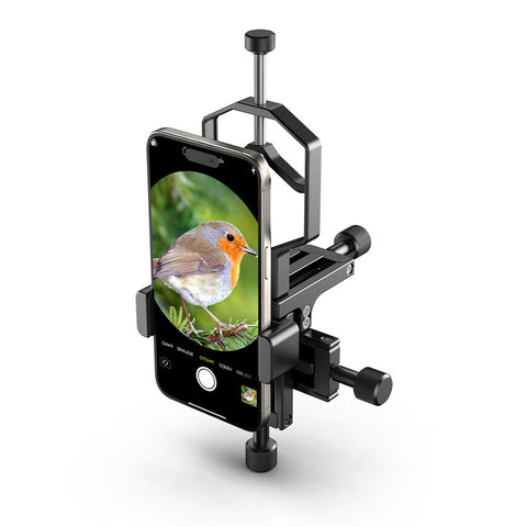 APEXEL APL-F003 Universal Digiscoping Adapter Phone Telescope 3-Axis Metal Holder Mount Eyepiece Connector