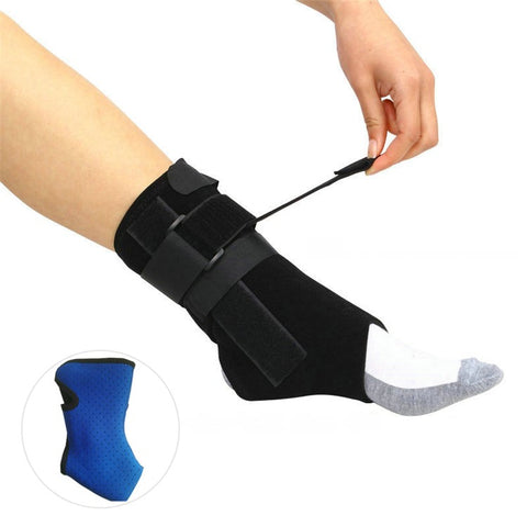 Ankle Support Brace Breathable Composite Fabric Sleeve Adjustable Wrap for Tendon, Sprain, Injury Recovery
