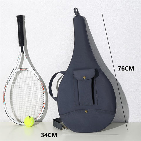5620 Canvas Tennis Bag Waterproof Portable Tennis Racket Storage Bag, 34x76cm