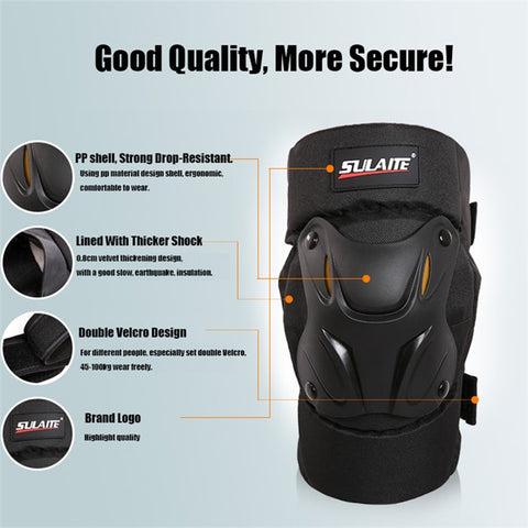 SULAITE 1 Pair MTB Bike Motorcycle Riding Protective Knee Pads Guards