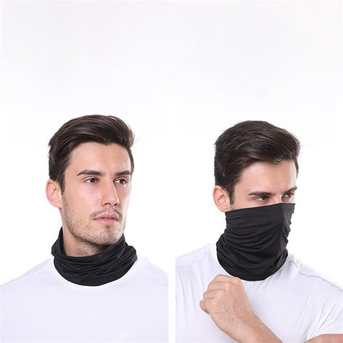 Dust and Sun Protection Summer Outdoor Cycling Half Face Mask Solid Color Ice Silk Elastic Neck Gaiter