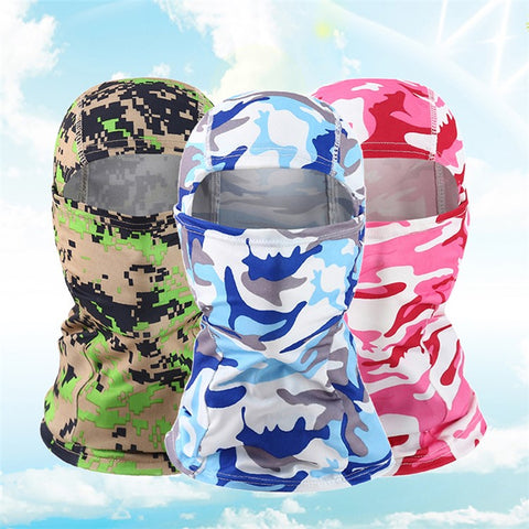 Outdoor Quick Dry Ice Silk Balaclava Face Cover Sun Protection Elastic Neck Gaiter Scarf