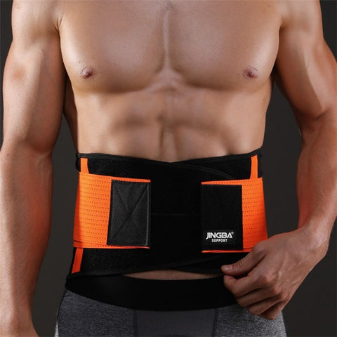 JINGBA SUPPORT 2308B Adjustable Waist Brace Support Sports Breathable Back Lumbar Brace Belt for Sciatica, Herniated Disc, Scoliosis Back Pain Relief
