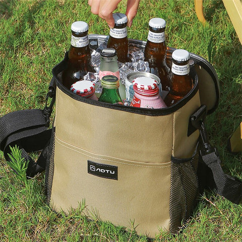 AOTU 11L Outdoor Camping Picnic Insulated Lunch Food Storage Drink Cooling Bag with Shoulder Strap