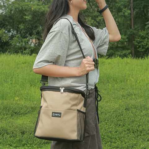 AOTU 11L Outdoor Camping Picnic Insulated Lunch Food Storage Drink Cooling Bag with Shoulder Strap