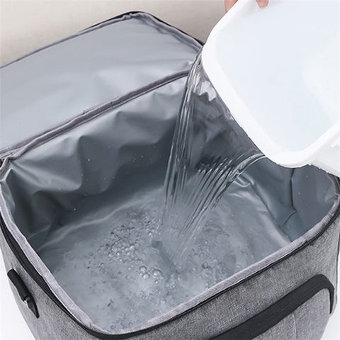AOTU 10L Outdoor Picnic Thickened Insulated Bag Food Storage Drink Cooling Handbag