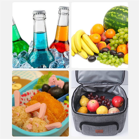 AOTU 10L Outdoor Picnic Thickened Insulated Bag Food Storage Drink Cooling Handbag
