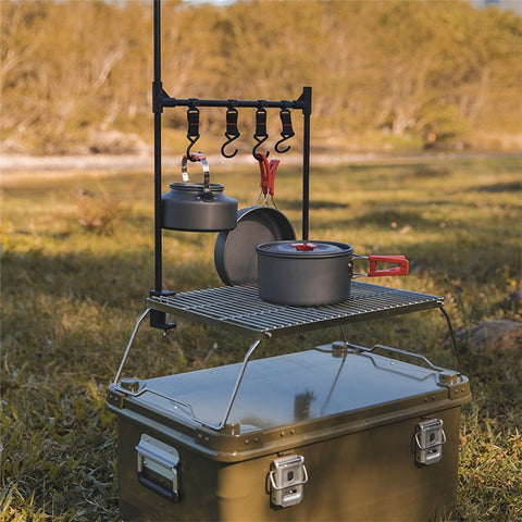 MOUNTAINHIKER Picnic Pot + Pan + Teapot Cookware Set for Hiking Camping Fishing Outdoors (No FDA Certificate, BPA-free)