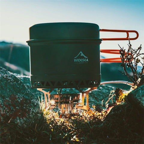 WIDESEA Windproof Camping Gas Stove Portable Folding Burner for Outdoor Backpacking Hiking Picnic