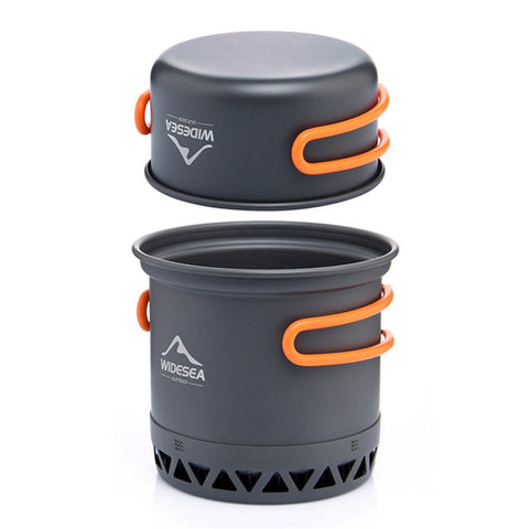 WIDESEA WSC-105 Camping Cookware Energy-gathering Ring Bottom Lightweight Pot for Backpacking Outdoor BBQ Hiking Picnic (BPA-free, No FDA Certified)