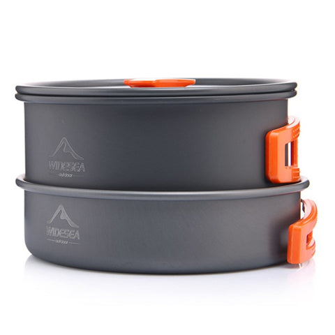 WIDESEA WSC-202J Aluminum Camping Cookware Set for 2-3 People, Lightweight Boiling Pot Teapot Frying Pan (BPA-free, No FDA Certified)