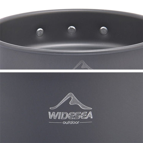 WIDESEA WSC-202J Aluminum Camping Cookware Set for 2-3 People, Lightweight Boiling Pot Teapot Frying Pan (BPA-free, No FDA Certified)