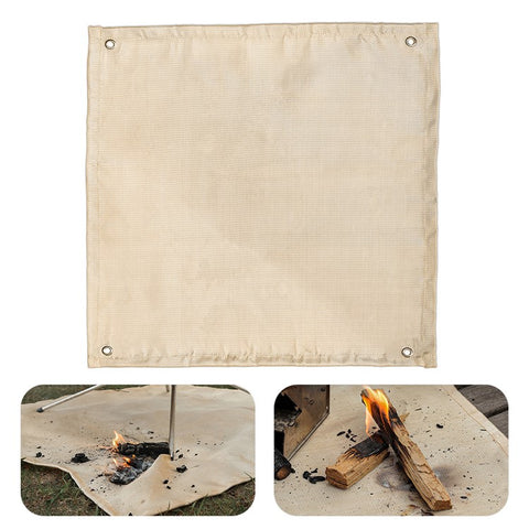ISE MOUNT 100*100cm Camping Fireproof Cloth High Temperature Anti-Scald Flame Retardant Rug