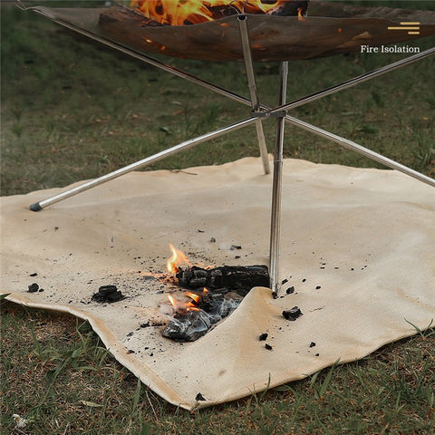 ISE MOUNT 100*100cm Camping Fireproof Cloth High Temperature Anti-Scald Flame Retardant Rug