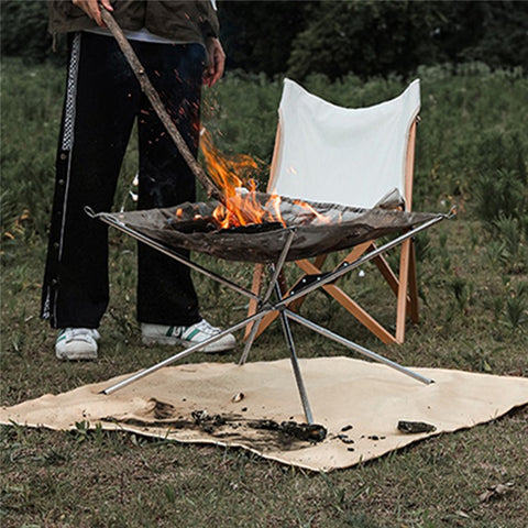 ISE MOUNT 100*100cm Camping Fireproof Cloth High Temperature Anti-Scald Flame Retardant Rug