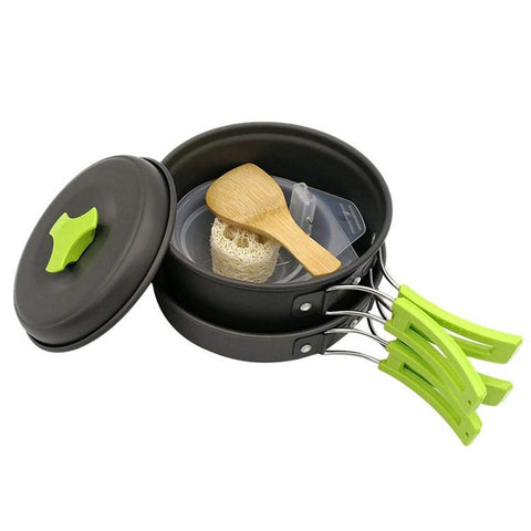 AOTU AT6385-3 Cookware Set for 1-2 People, Oxidized Aluminum Alloy Pot Pan with Utensils (BPA-free, No FDA Certified)