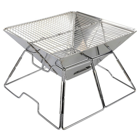 HALIN Outdoor Camping Detachable BBQ Tool Stainless Steel Charcoal Grill for Hiking Picnics (BPA-Free, No FDA Certified)