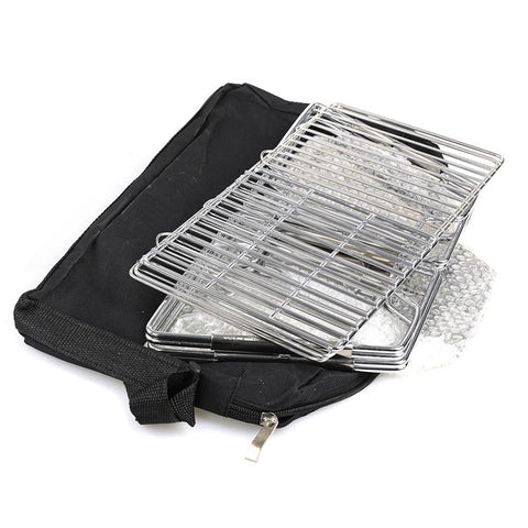 HALIN Outdoor Camping Detachable BBQ Tool Stainless Steel Charcoal Grill for Hiking Picnics (BPA-Free, No FDA Certified)