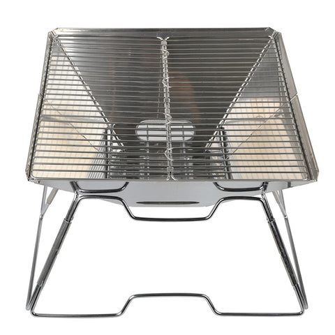 HALIN Outdoor Camping Detachable BBQ Tool Stainless Steel Charcoal Grill for Hiking Picnics (BPA-Free, No FDA Certified)