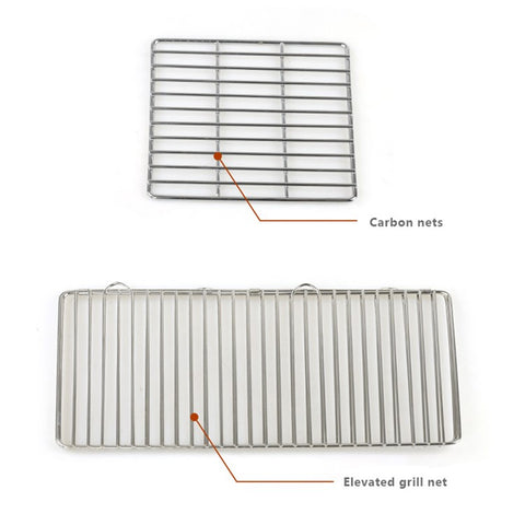 HALIN Outdoor Camping Detachable BBQ Tool Stainless Steel Charcoal Grill for Hiking Picnics (BPA-Free, No FDA Certified)