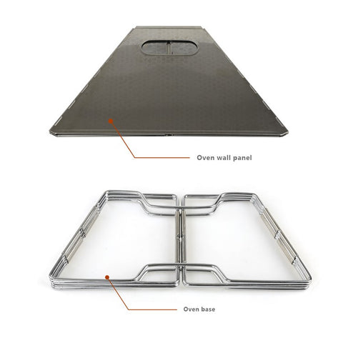 HALIN Outdoor Camping Detachable BBQ Tool Stainless Steel Charcoal Grill for Hiking Picnics (BPA-Free, No FDA Certified)