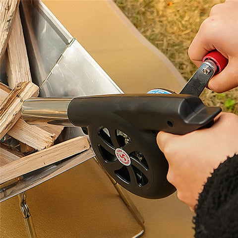 Large Size Barbecue Fire Burning Manual Air Blower Picnic Camping Stove Wind Blow Tool