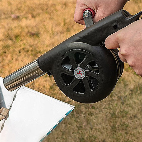 Large Size Barbecue Fire Burning Manual Air Blower Picnic Camping Stove Wind Blow Tool