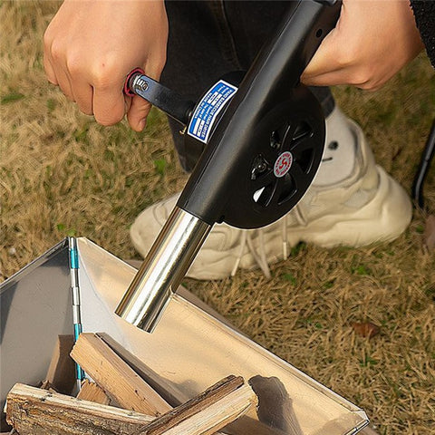 Large Size Barbecue Fire Burning Manual Air Blower Picnic Camping Stove Wind Blow Tool