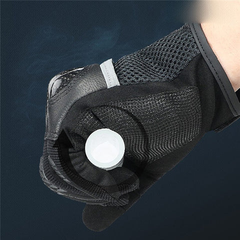 RIDING TRIBE MCS-56 Carbon Fiber Texture Glass Fiber Motorcycle Riding Full Finger Gloves Knuckle Protection Touch Screen for Cycling Motorbike Sports