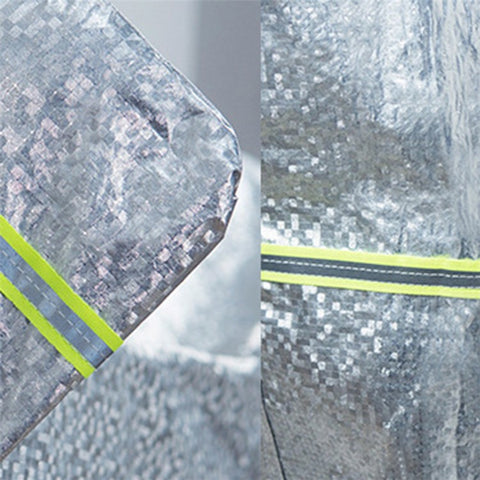 Windproof Motorcycle Cover Waterproof Motorbike Cover Outdoor E-Scooter Protection Shelter with Reflective Design, Size: S