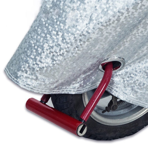 Windproof Motorcycle Cover Waterproof Motorbike Cover Outdoor E-Scooter Protection Shelter with Reflective Design, Size: S