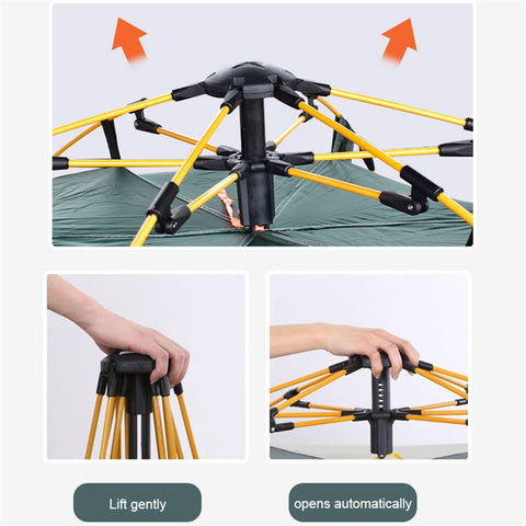 Outdoor Waterproof Shelter Automatic Camping Tent for 3-4 People, 200x150x110cm