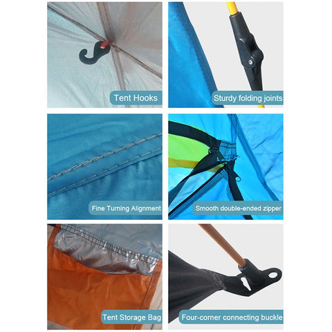 Outdoor Waterproof Shelter Automatic Camping Tent for 3-4 People, 200x150x110cm