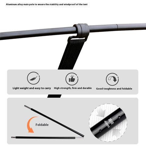 Single Person Quick Open Mosquito Proof 210T Polyester Hiking Camping Tent with Outer Tent and Storage Bag