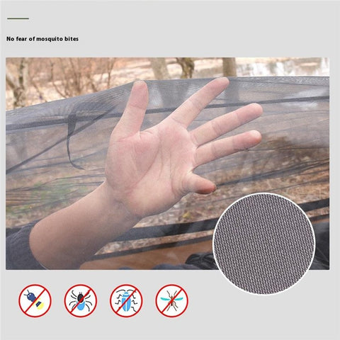 Single Person Quick Open Mosquito Proof 210T Polyester Hiking Camping Tent with Outer Tent and Storage Bag