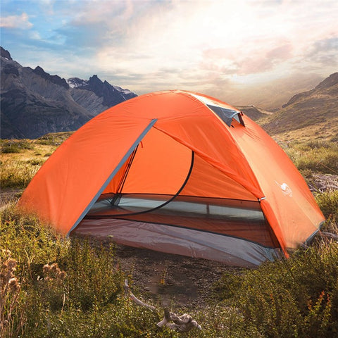 DESERT&FOX Rainproof Double Layer Tent Waterproof Camping Hiking One Door Tent (Aluminum Pole)