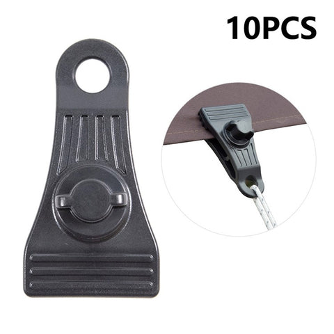 10Pcs Heavy Duty Tent Clamps Outdoor Windproof Tarp Canopy Plastic Clips