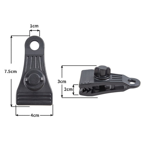 10Pcs Heavy Duty Tent Clamps Outdoor Windproof Tarp Canopy Plastic Clips