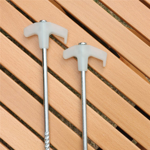 HALIN 5Pcs / Set 25cm Outdoor Luminous Tent Canopy Nails PC + Steel Wind Rope Thread Nails